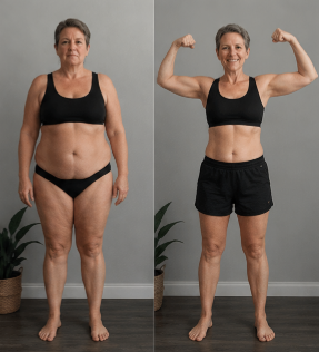 Woman over 40 experiencing slow metabolism and constant fatigue